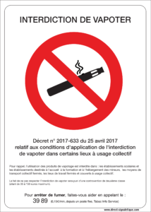 interdiction de vapoter