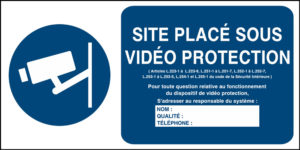 Affiche vidéo protection à compléter