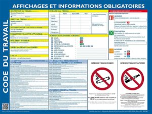 Affiche Code du travail et informations obligatoires