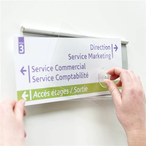 Plaque de porte modulable avec ventouse