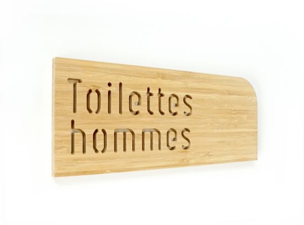 plaque en bois gamme wood de direct signalétique