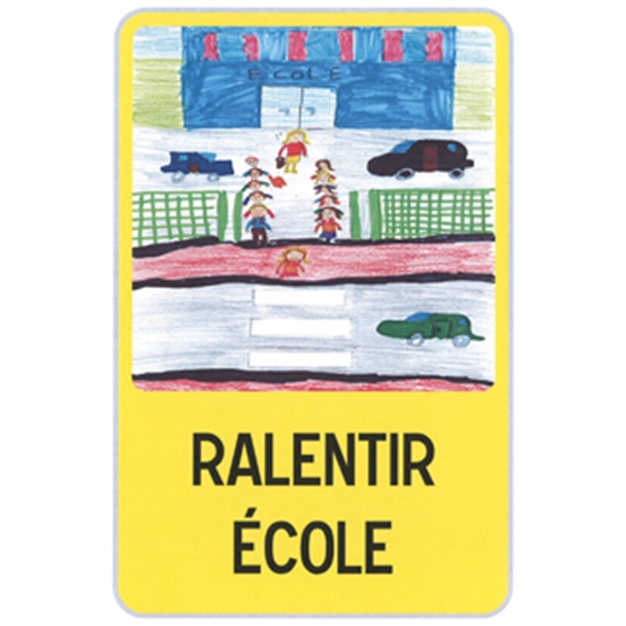 panneau Ralentir école