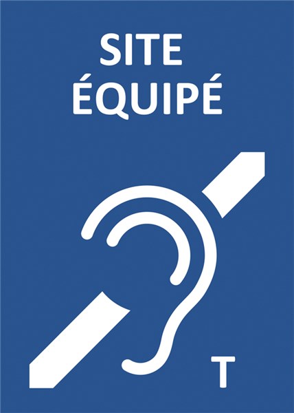 Pictogramme oreille avec la mention "site équipé"