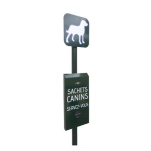 borne de propreté canine pour installation en milieu urbain